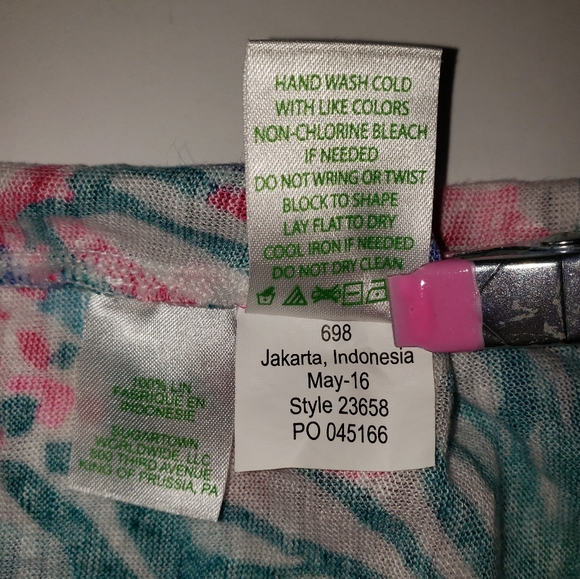 LILLY PULITZER SHORT SLEEVE LINEN T SHIRT SIZE XXS - Picture 5 of 6